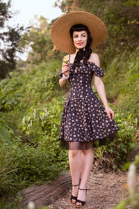 Bardot Americana Daisy Print Corset Dress