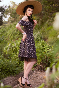 Bardot Americana Daisy Print Corset Dress