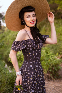 Bardot Americana Daisy Print Corset Dress