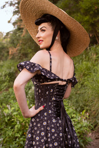 Bardot Americana Daisy Print Corset Dress
