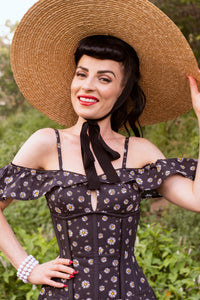 Bardot Americana Daisy Print Corset Dress