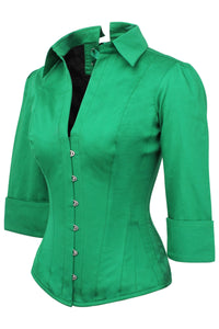 Emerald Green Corset Shirt