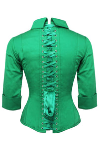 Emerald Green Corset Shirt