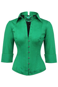 Emerald Green Corset Shirt