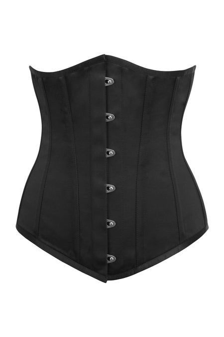 Black Satin Longline Underbust