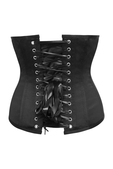 Black Satin Longline Underbust