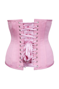 Pink Satin Longline Underbust