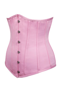 Pink Satin Longline Underbust