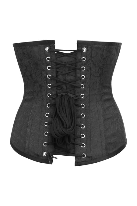 Black Brocade Longline Underbust