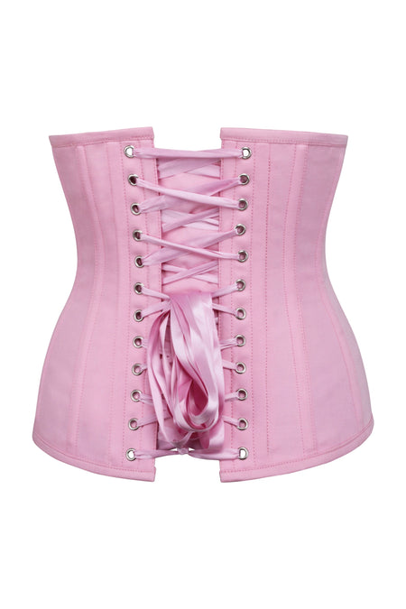 Pink Cotton Longline Underbust