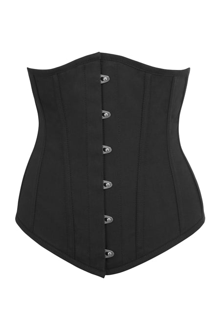 Black Cotton Longline Underbust