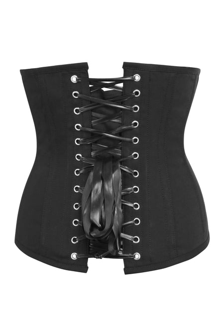 Black Cotton Longline Underbust