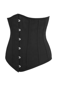 Black Cotton Longline Underbust