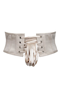 Champagne Satin Waspie Belt