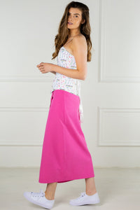 Pressed Floral Print Corset Top with Spaghetti Strap