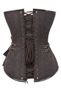 Brown Longline Steampunk Corset