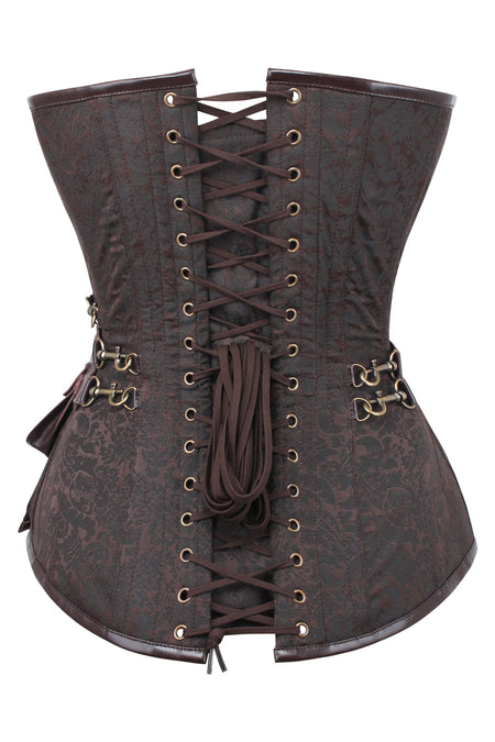 Brown Longline Steampunk Corset