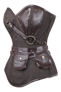 Brown Longline Steampunk Corset
