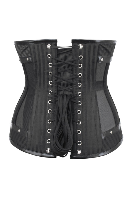 Black Mesh Steampunk Underbust