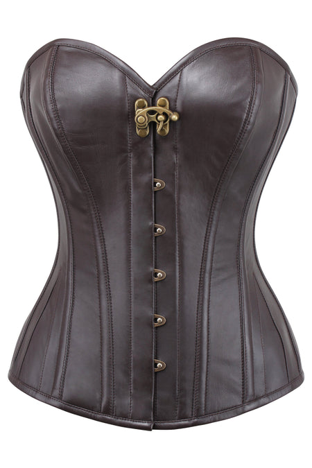 Corset Story WTS227 Brown PVC Overbust Corset