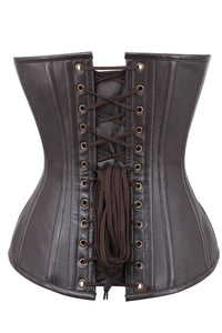 Brown PVC Overbust Corset