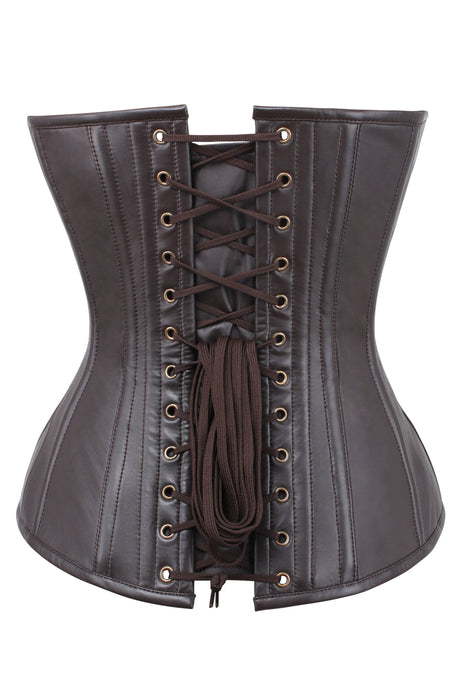 Brown PVC Overbust Corset
