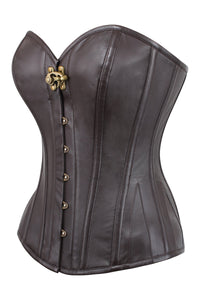 Brown PVC Overbust Corset