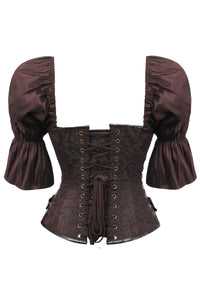 Steampunk Inspired Overbust with Short Flounce Sleeve