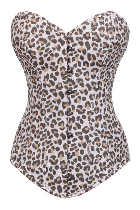 Leopard Print Longline Overbust Corset