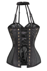 Black Mesh Overbust Lingerie Corset