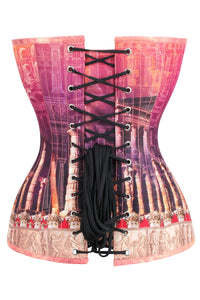 ARCHITECTURAL PRINT WAIST TAMING CORSET