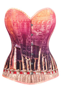 ARCHITECTURAL PRINT WAIST TAMING CORSET