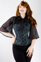 Astronomy Black Overbust -puuvillakorsetti