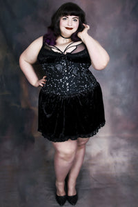 Astronomy cotton print underbust corset