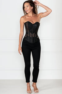 Lingerie Black Mesh Overbust