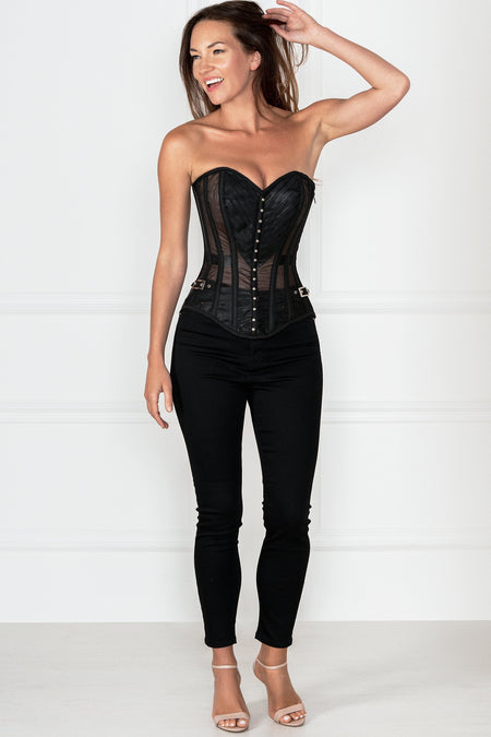 Lingerie Black Mesh Overbust