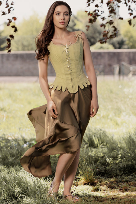 Historically Inspired 1600-1650 Cotton Overbust Corset