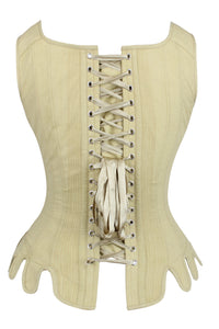 BROWN WAIST TAMING STEAMPUNK CORSET WITH CHAINS