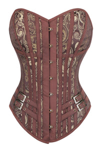 Steampunk LARP Overbust Corset with buckles