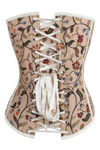 Historically Inspired Floral Print Overbust Corset