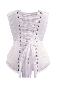 Instant Shape White Satin Overbust - Longline