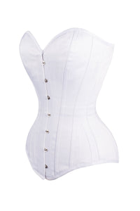 Classic Long White Waist Taming Corset