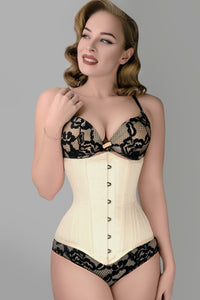 Cream Expert Waist Training Underbust Longline With Hip Gores