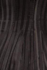 Expert Waist Training Black Striped Underbust With Gores