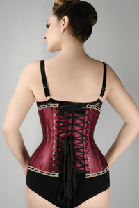Burgundy Victorian Circus Inspired Longline Underbust